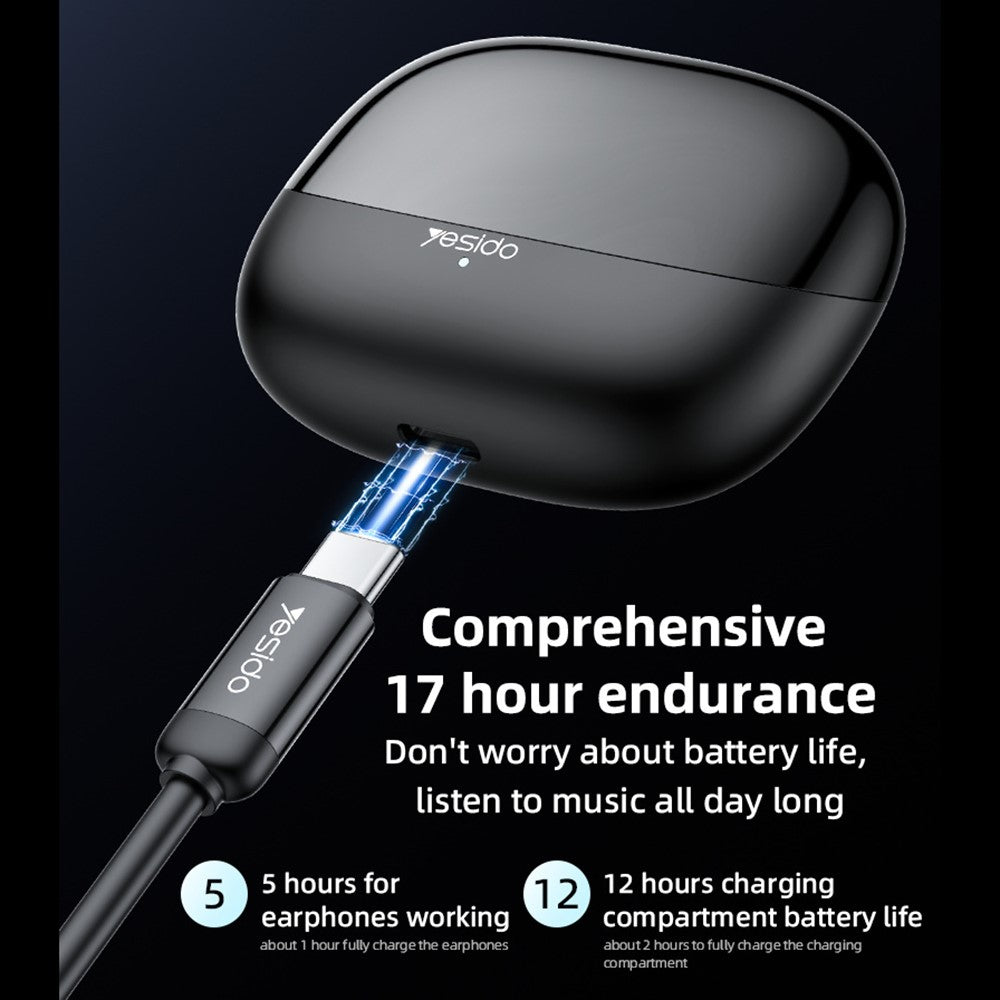 YESIDO TWS26 Deep Bass In-Ear Headphones TWS Bluetooth-compatible 5.3 Earbuds