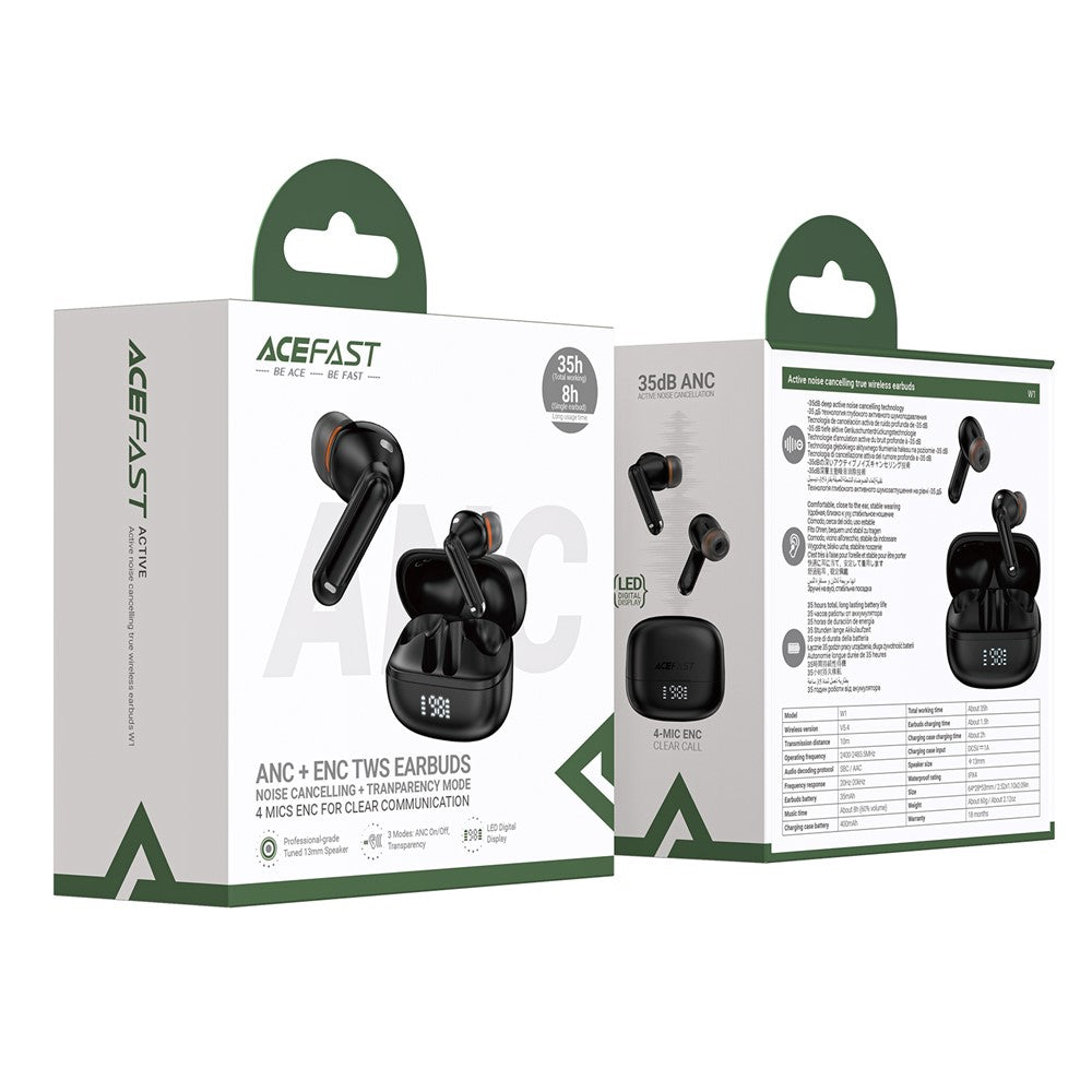 ACEFAST W1 TWS Bluetooth-compatible Earbuds Active Noise Cancellation ANC ENC Earphone