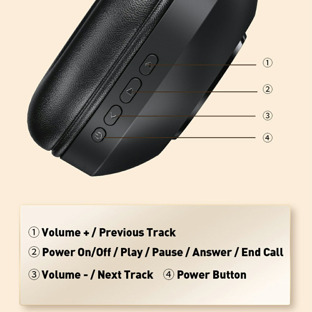 WEKOME WM-13 Wireless Headphones Foldable Bluetooth-compatible Over-Ear Headset with Microphone  /  40mm Driver