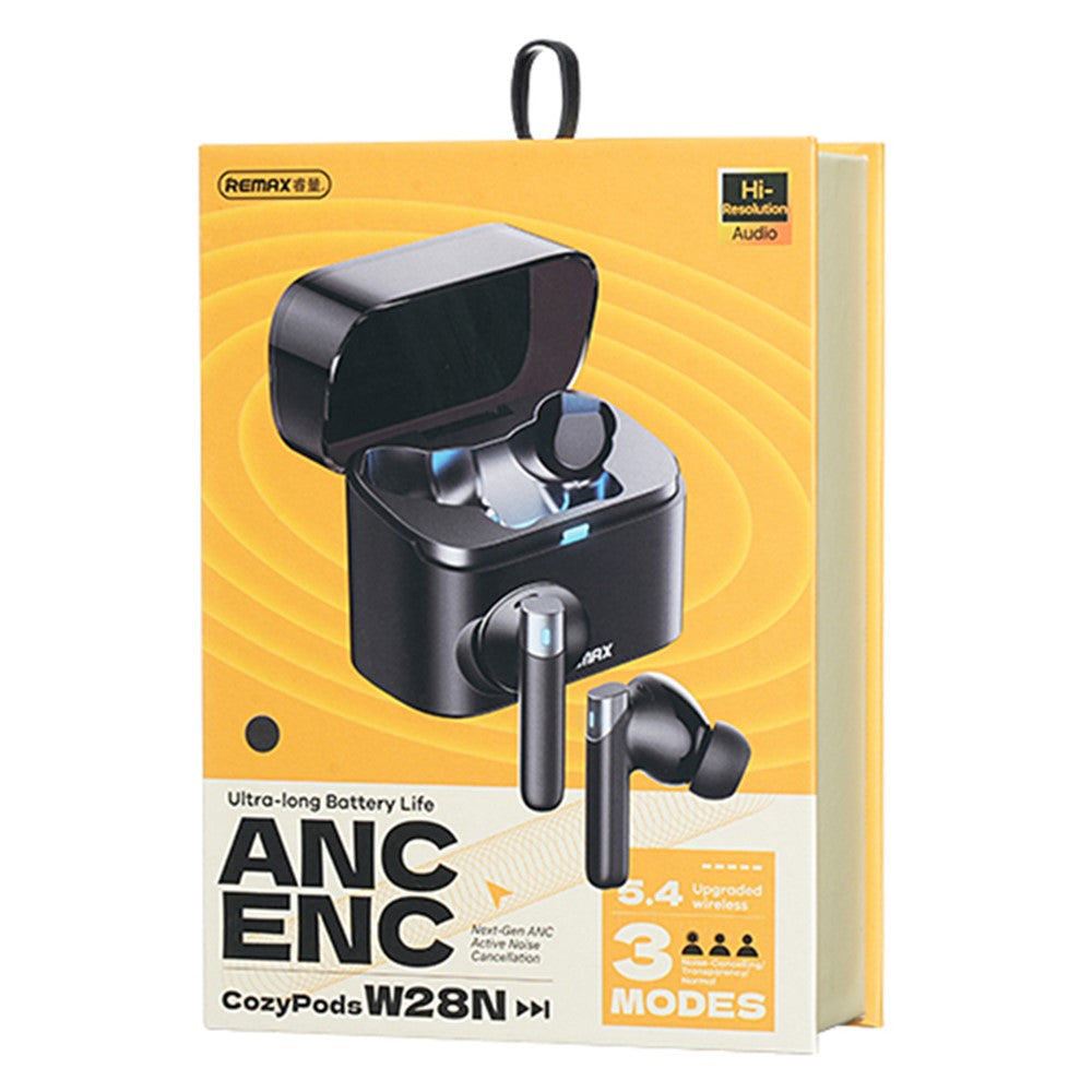 REMAX CozyPods W28N Wireless Earbuds ANC / ENC Dual Noise Cancellation Bluetooth-compatible 5.4 Headphones