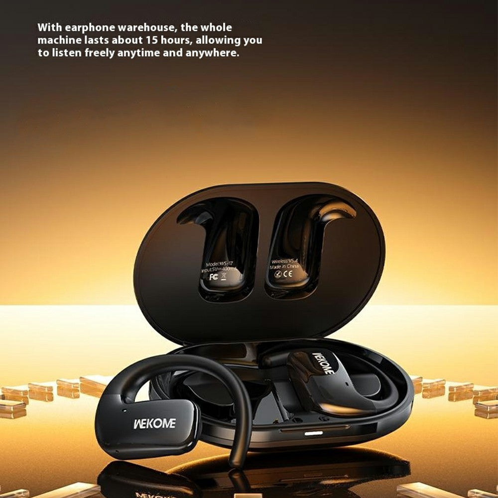 WEKOME WS-17 Open Ear Headphones Bluetooth-compatible 5.4 OWS Hanging Earphones Earbuds 15H Playtime