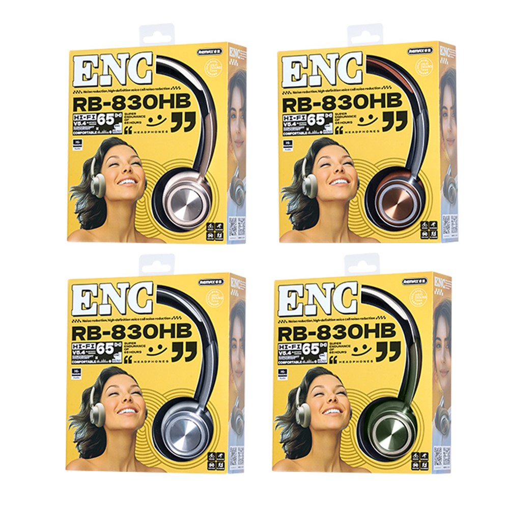 REMAX RB-830HB Wireless Headphones Retro Portable On-Ear Bluetooth-compatible Headset with ENC Noise Cancellation