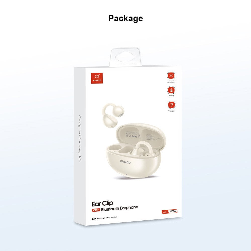 XUNDD W006 Open Ear Headphones Clip-On Bluetooth-compatible for Earphones Hands Free Calling