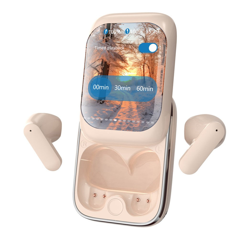 H8 TWS Wireless Headphones with Color Display Sliding Cover Noise Reduction Bluetooth-compatible Earbuds