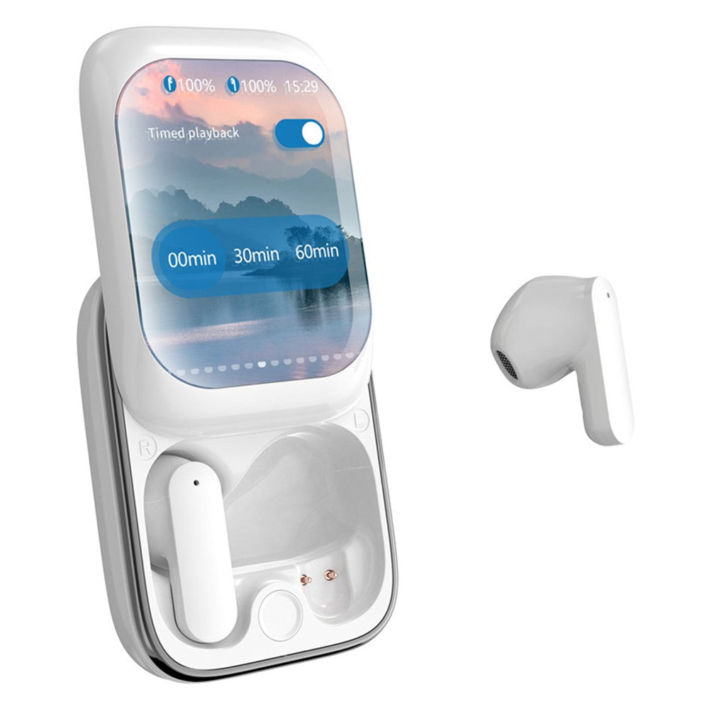 H8 TWS Wireless Headphones with Color Display Sliding Cover Noise Reduction Bluetooth-compatible Earbuds