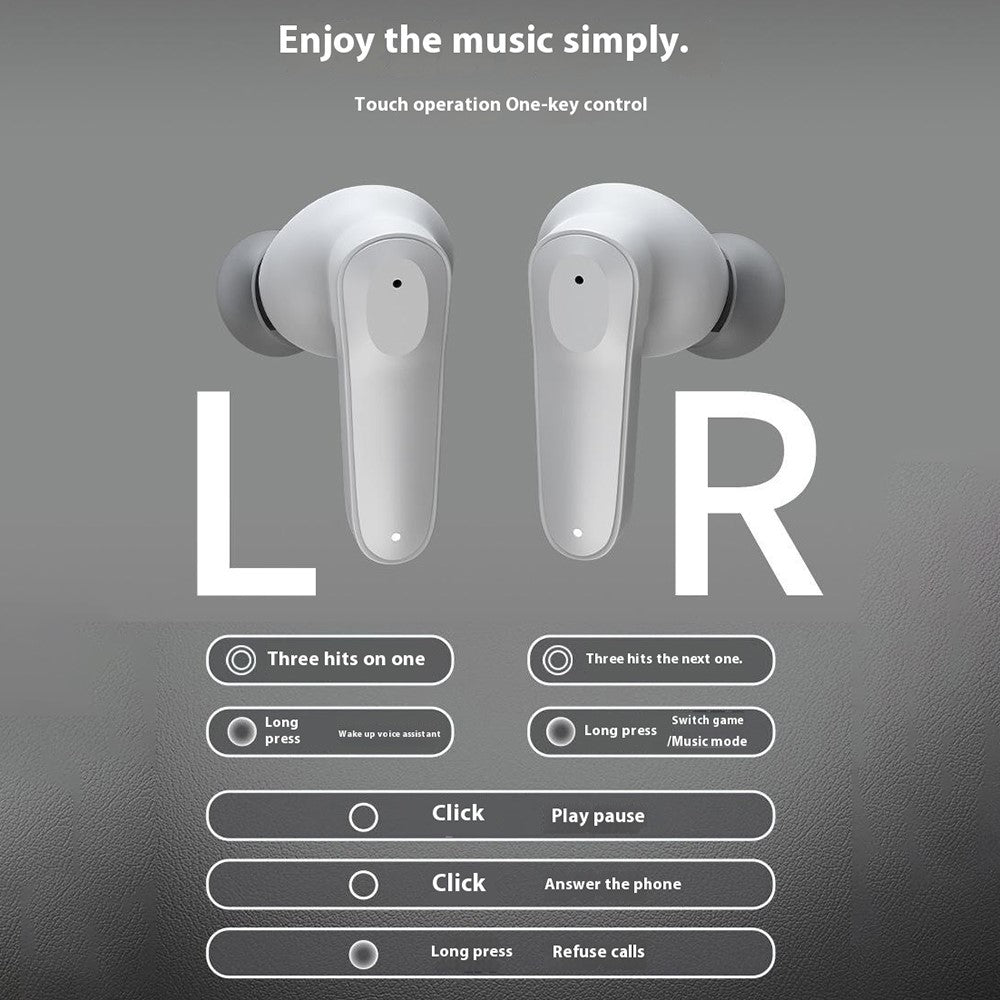 A98 ENC Noise Cancellation Wireless Headphones TWS Bluetooth-compatible Earbuds with Microphone