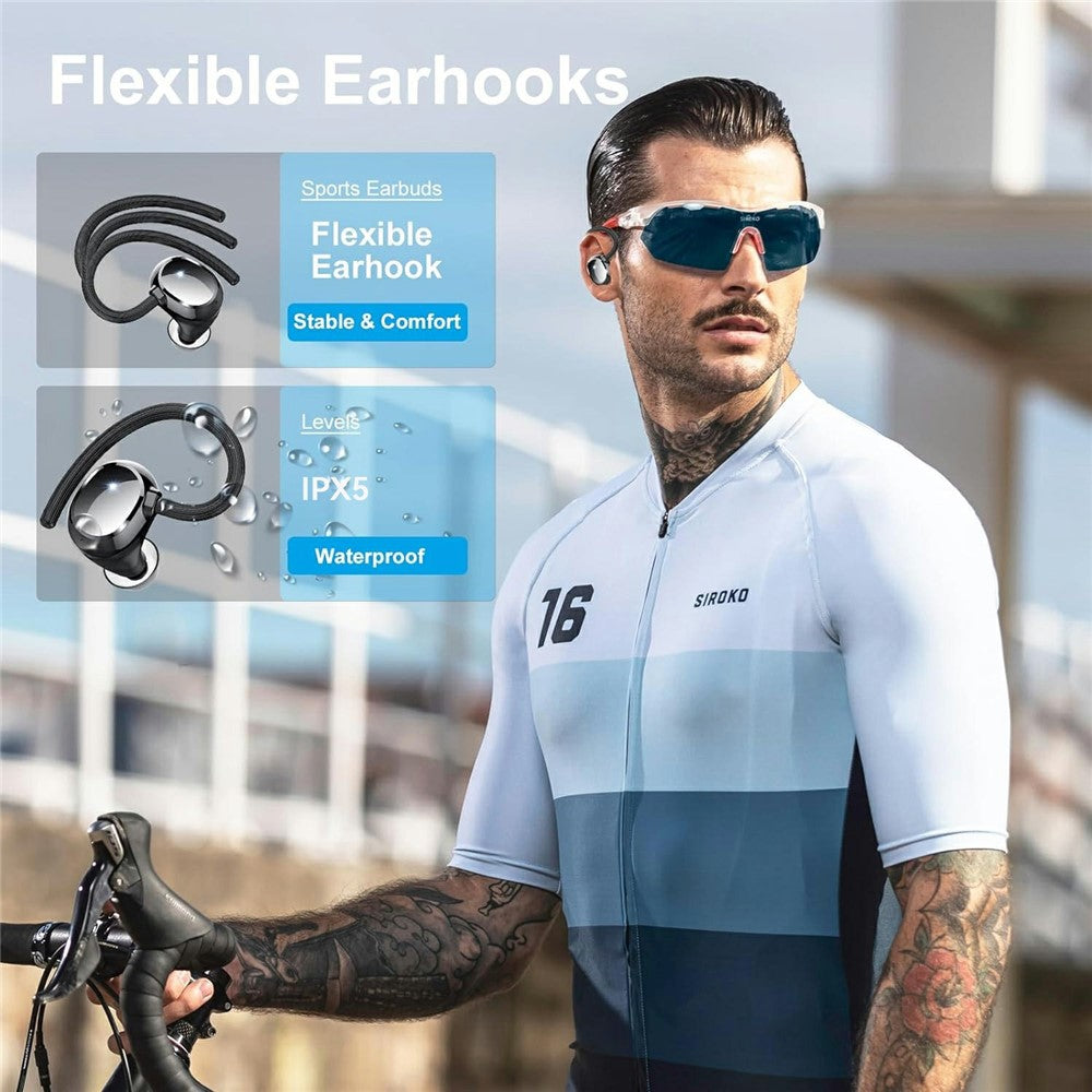 Q35 1 Pair Ear-Hook Headphones Wireless Earbuds Sport Business Headset High Definition Sound Comfortable Wear