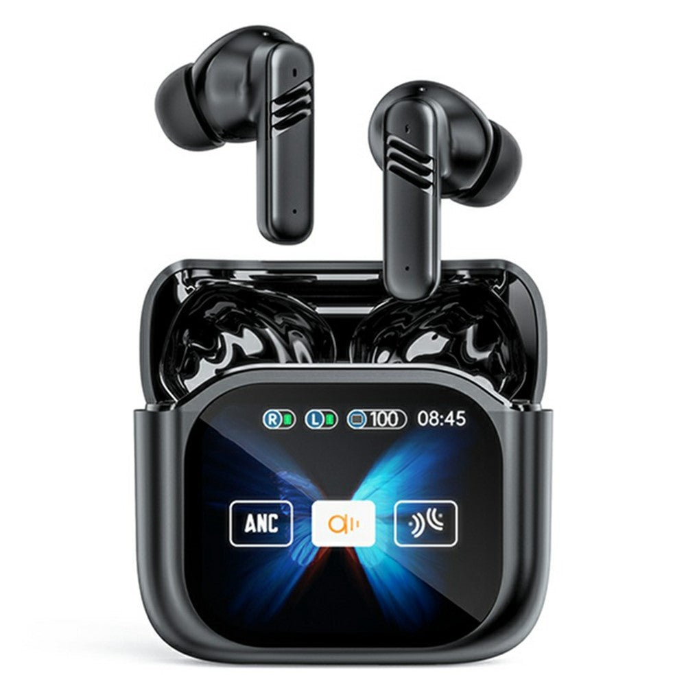 LX50 Bluetooth-Compatible Earphones In Ear ANC Noise Cancelling Headset with Touch Control Color Screen Charging Case