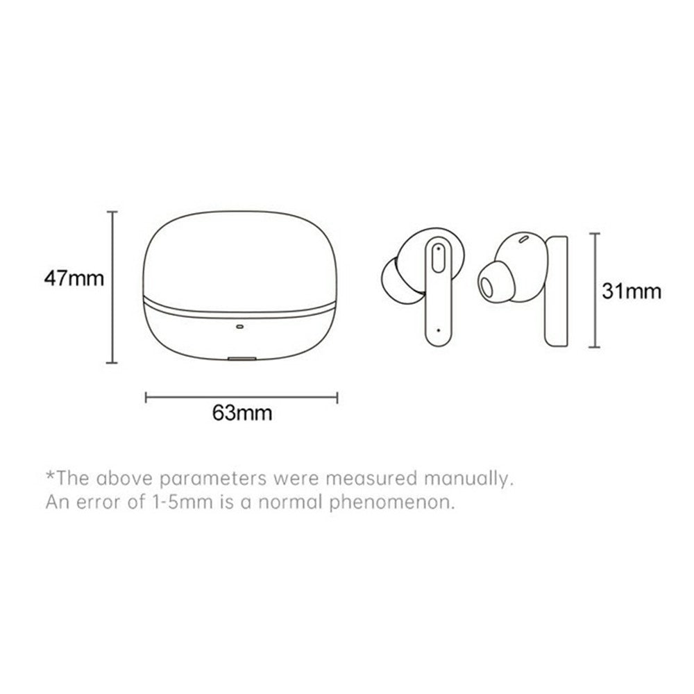FINEBLUE Wireless Stereo TWS Earphones Dual Mic ANC Noise Cancellation Bluetooth-Compatible Headsets