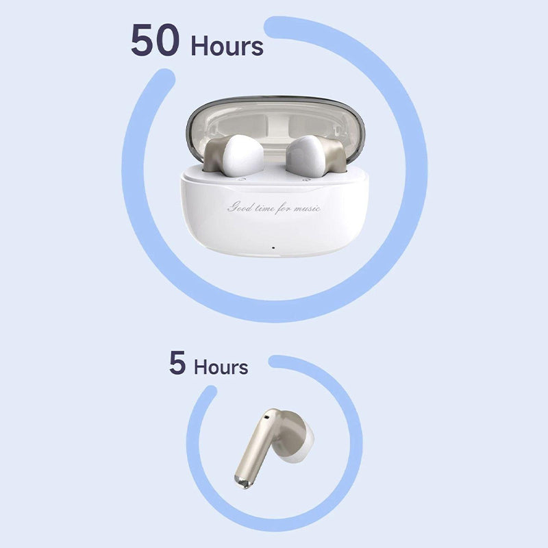 DUDAO U8 Semi In Ear Headphones Bluetooth-Compatible 5.3 Wireless Sports Earbuds Long Battery HiFi Sound