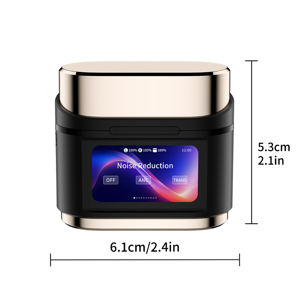 BD2 TWS Bluetooth-compatible Earbuds ANC Noise Cancelling In Ear Wireless Earbuds with LED Touch Display Charging Case