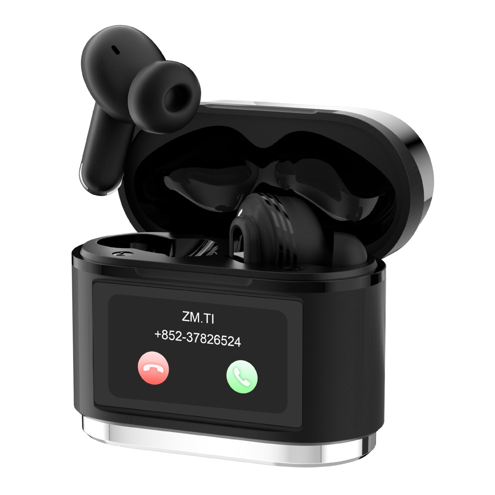 BD2 TWS Bluetooth-compatible Earbuds ANC Noise Cancelling In Ear Wireless Earbuds with LED Touch Display Charging Case