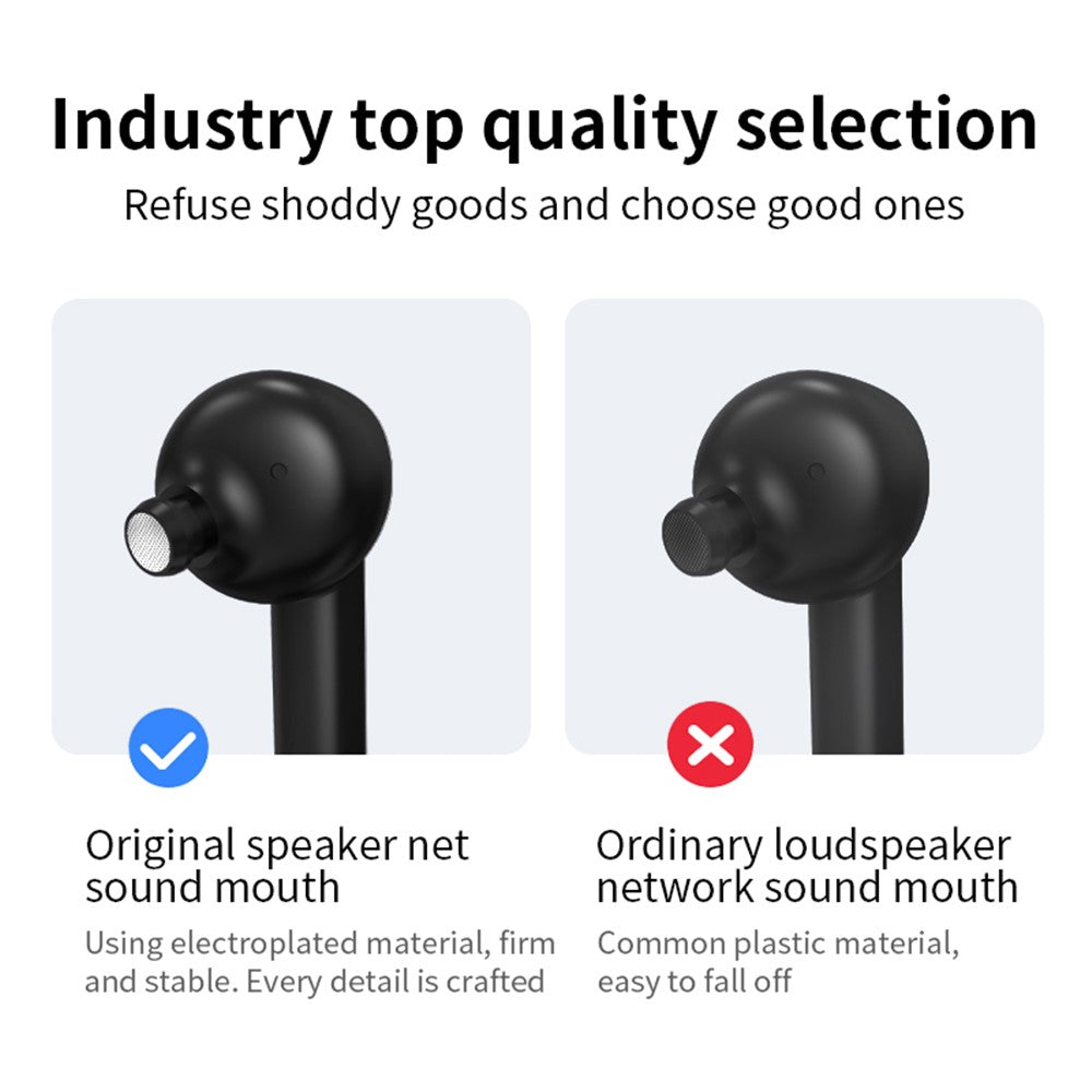 J8 Bluetooth-compatible Headphones with Indicator Light Portable TWS Earbuds Noise Reduction Wireless Headset