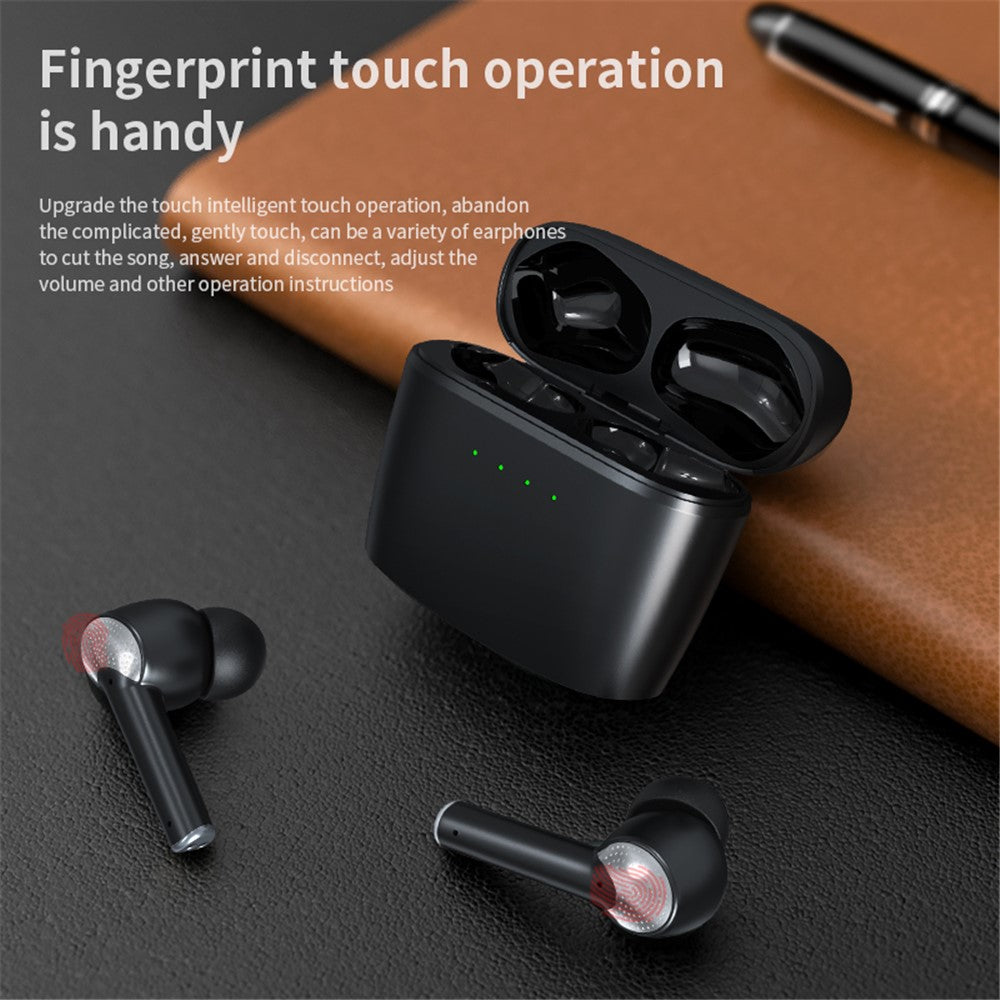 J8 Bluetooth-compatible Headphones with Indicator Light Portable TWS Earbuds Noise Reduction Wireless Headset