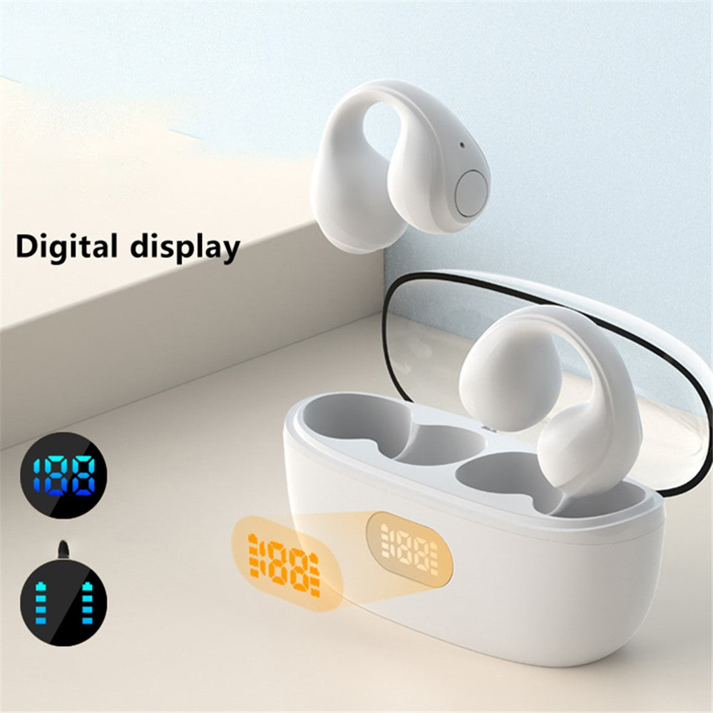 Open Ear Clip Headphones Wireless Bluetooth-compatible Clip On Headset Open Ear Earbuds Earphones
