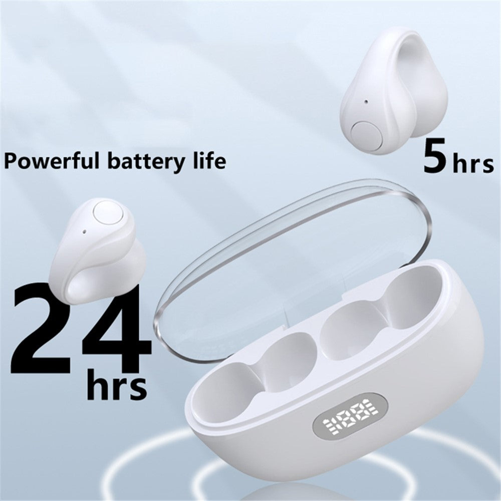 Open Ear Clip Headphones Wireless Bluetooth-compatible Clip On Headset Open Ear Earbuds Earphones
