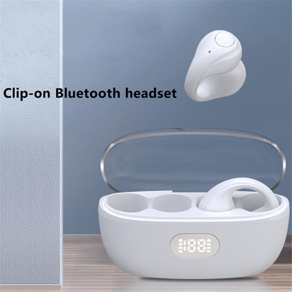 Open Ear Clip Headphones Wireless Bluetooth-compatible Clip On Headset Open Ear Earbuds Earphones