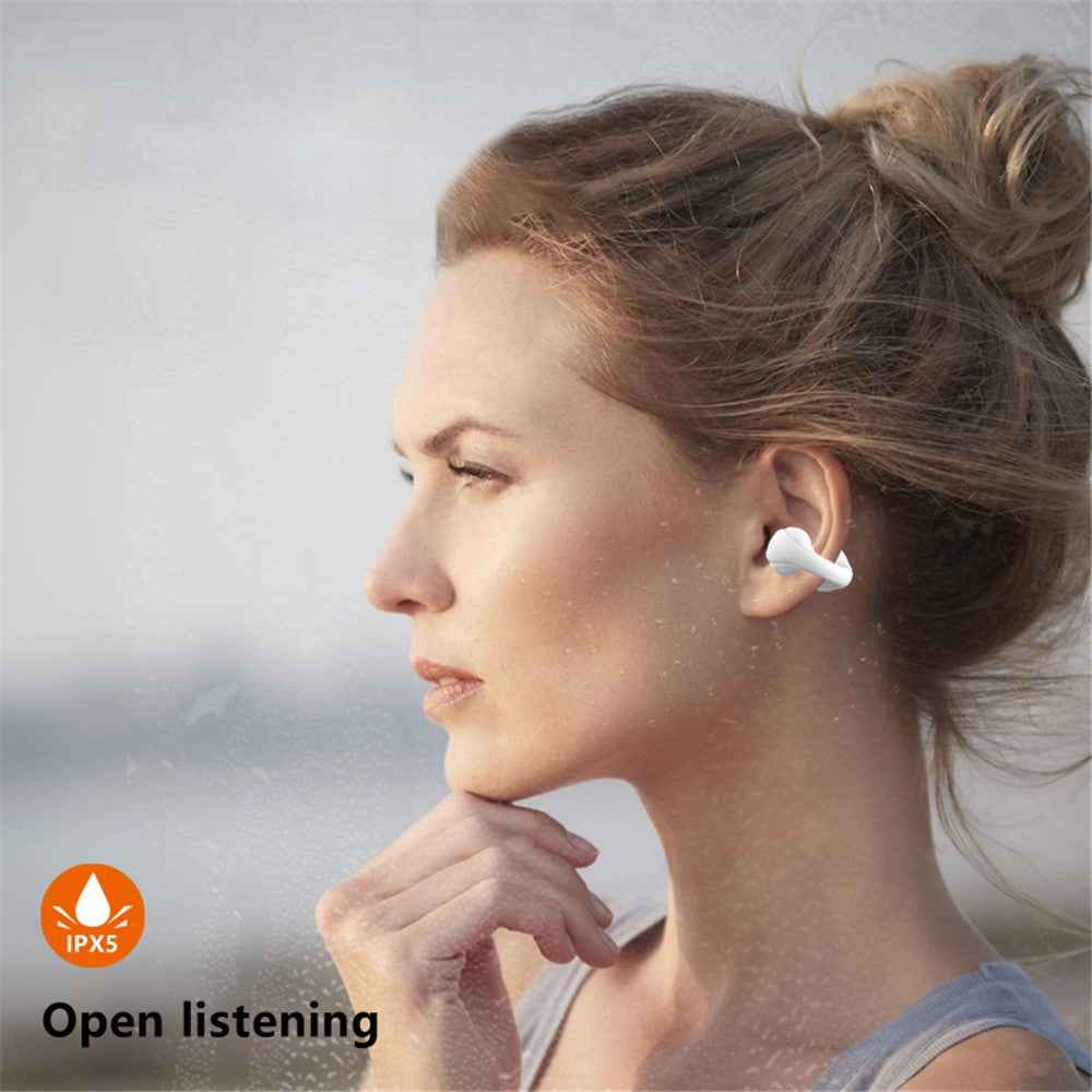 Open Ear Clip Headphones Wireless Bluetooth-compatible Clip On Headset Open Ear Earbuds Earphones