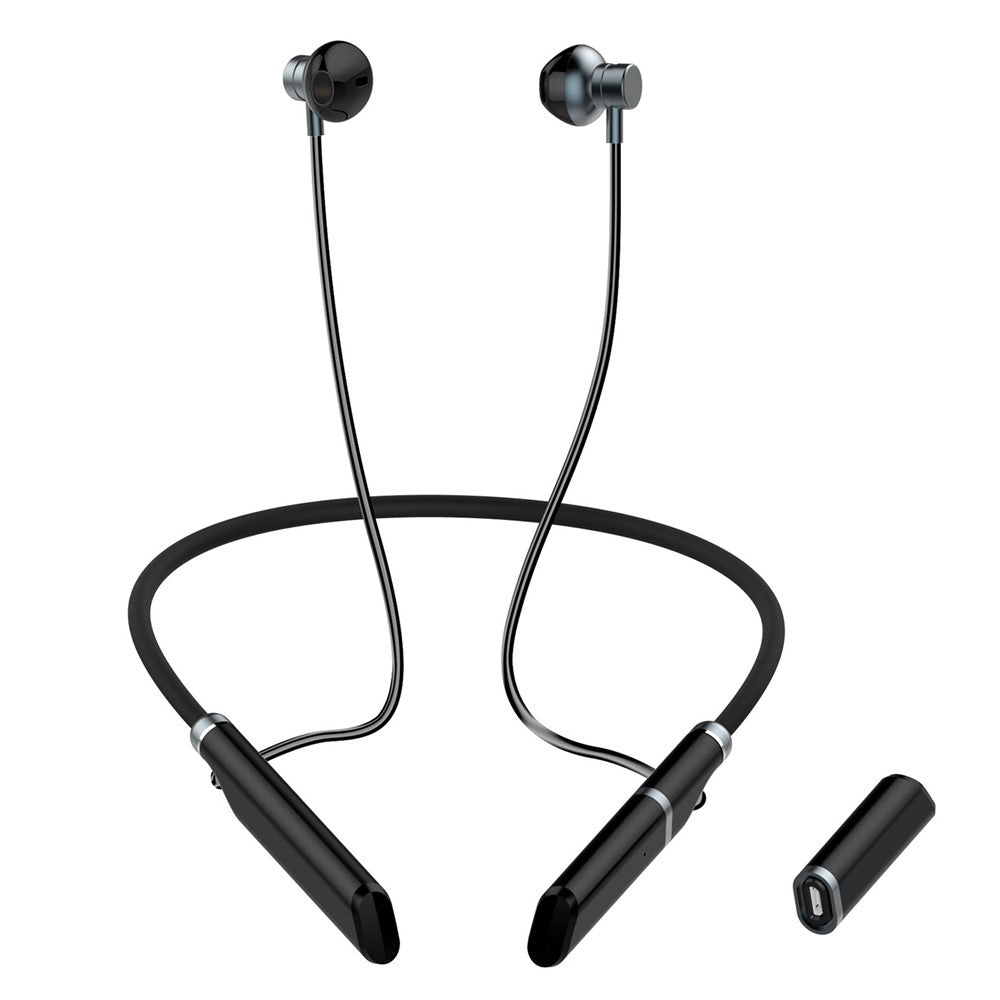 B998 Wireless Neckband Headphones Half In-Ear Bluetooth-compatible 5.3 Earphones Noise Cancelling Earbuds with Pluggable