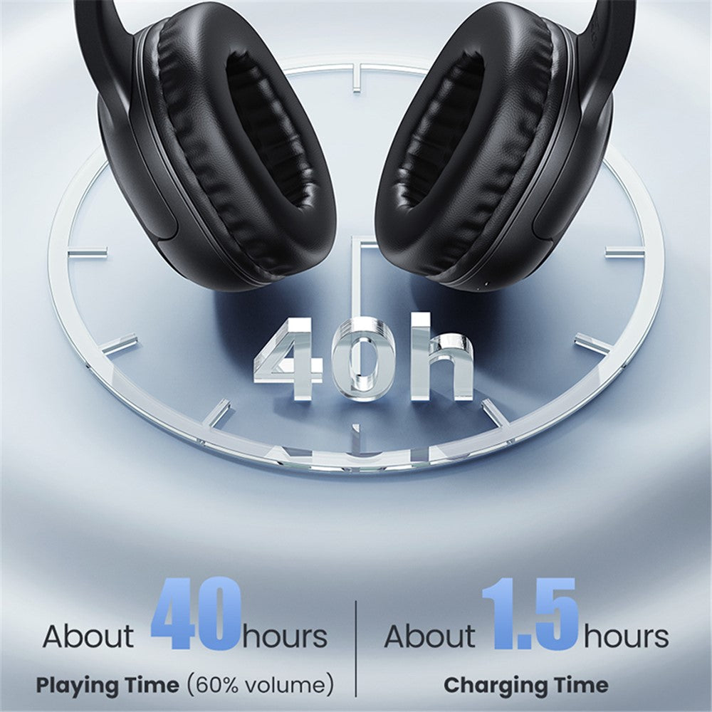 USAMS YG23 Bluetooth-compatible 5.3 Headphones Over Ear Headset Up to 40H Battery Life