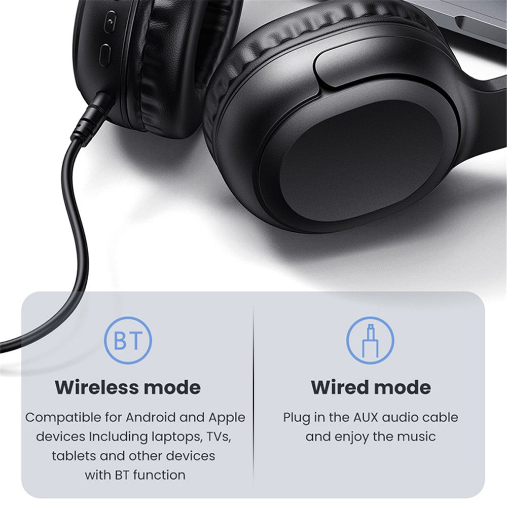 USAMS YG23 Bluetooth-compatible 5.3 Headphones Over Ear Headset Up to 40H Battery Life