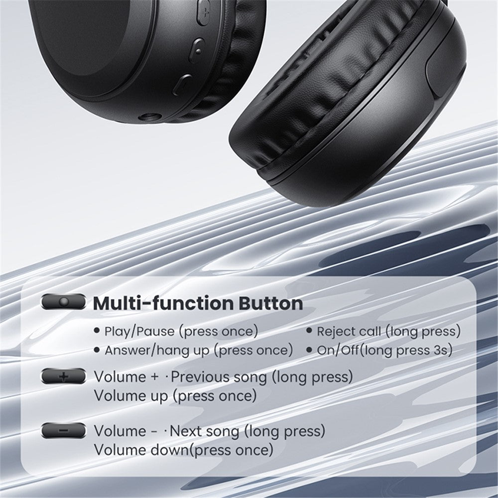 USAMS YG23 Bluetooth-compatible 5.3 Headphones Over Ear Headset Up to 40H Battery Life