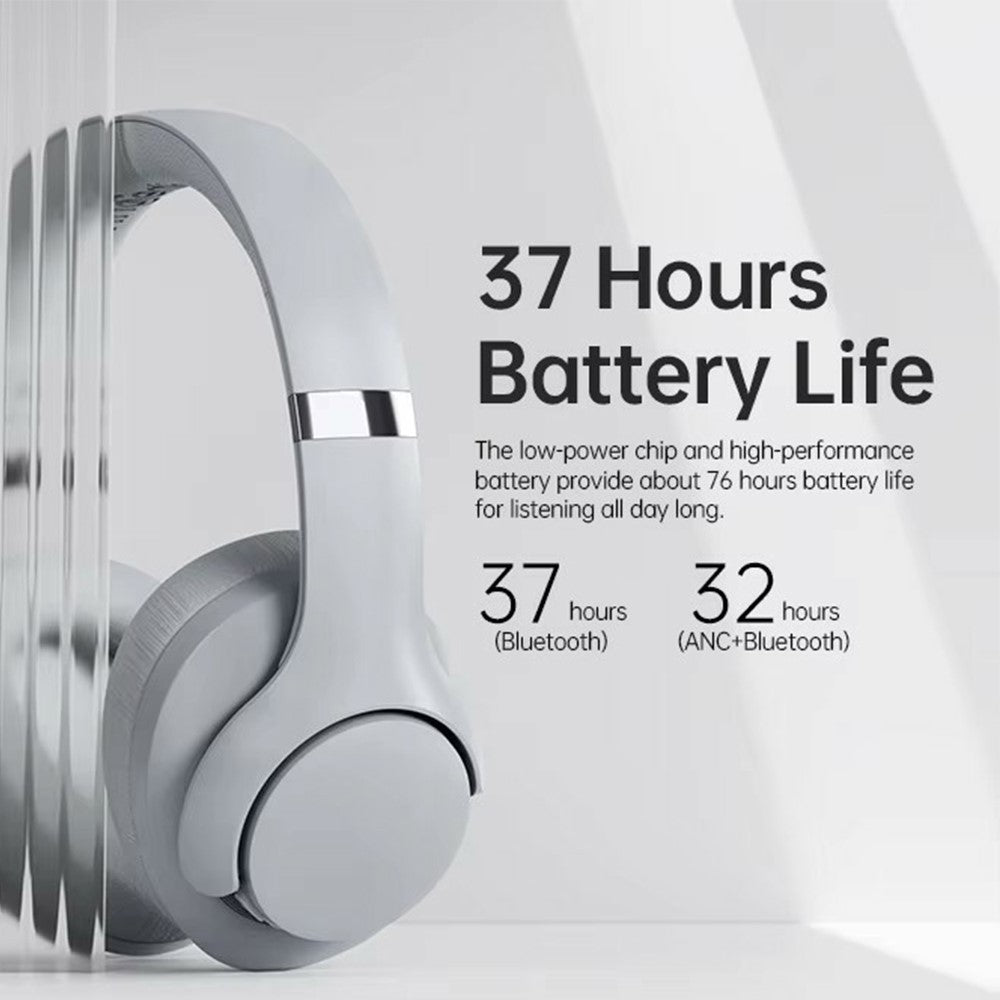 BT048 Active Noise Cancelling Wireless Headphone Bluetooth-compatible Heavy Bass Over-Ear Gaming Music Headset