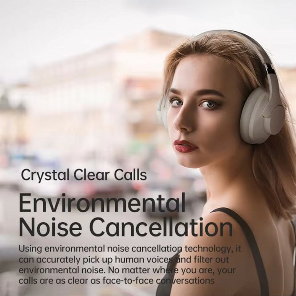 BT048 Active Noise Cancelling Wireless Headphone Bluetooth-compatible Heavy Bass Over-Ear Gaming Music Headset
