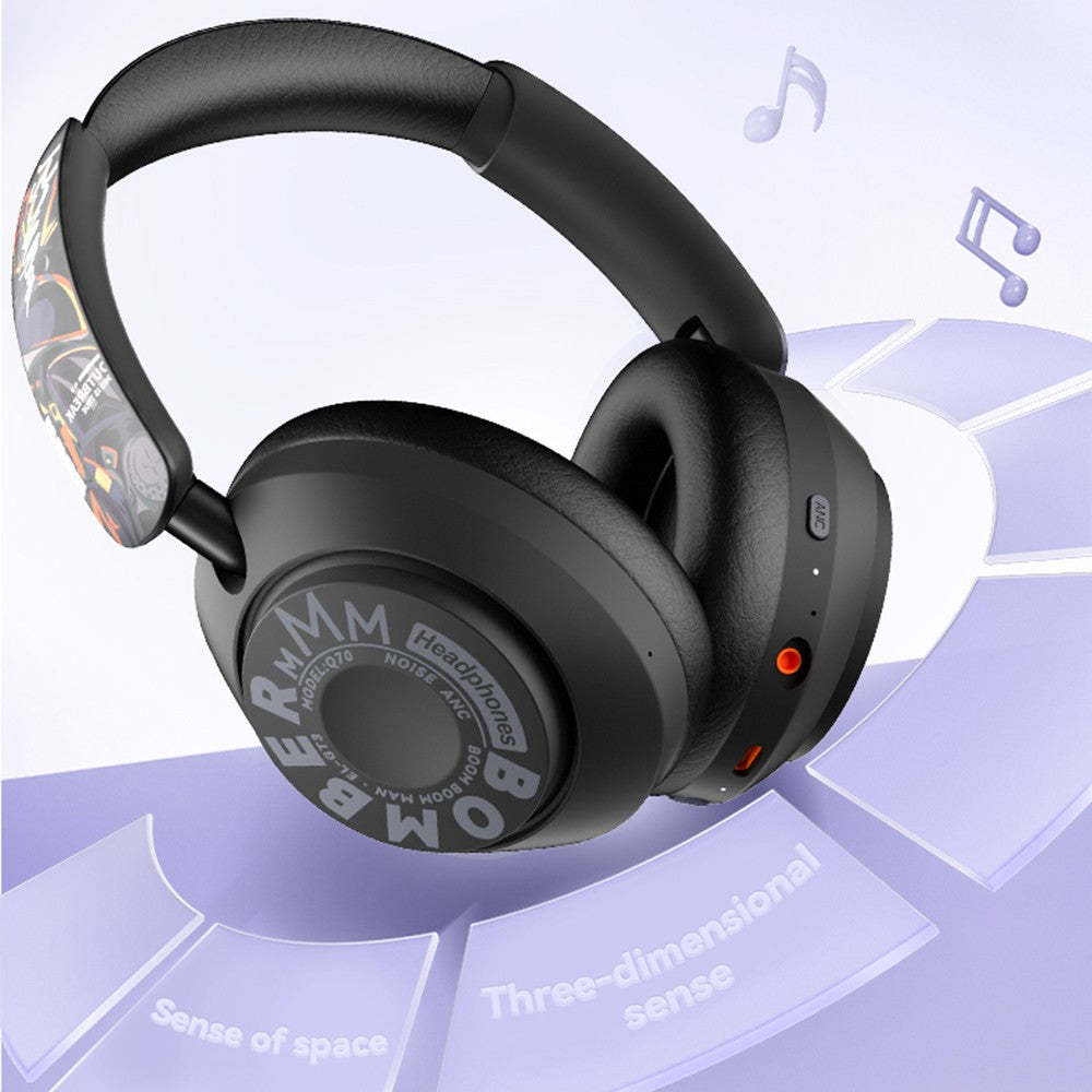 EL-GT3 Bluetooth-compatible Headphones ANC Noise Cancelling Over Ear Wireless Headset ( Standard Version )