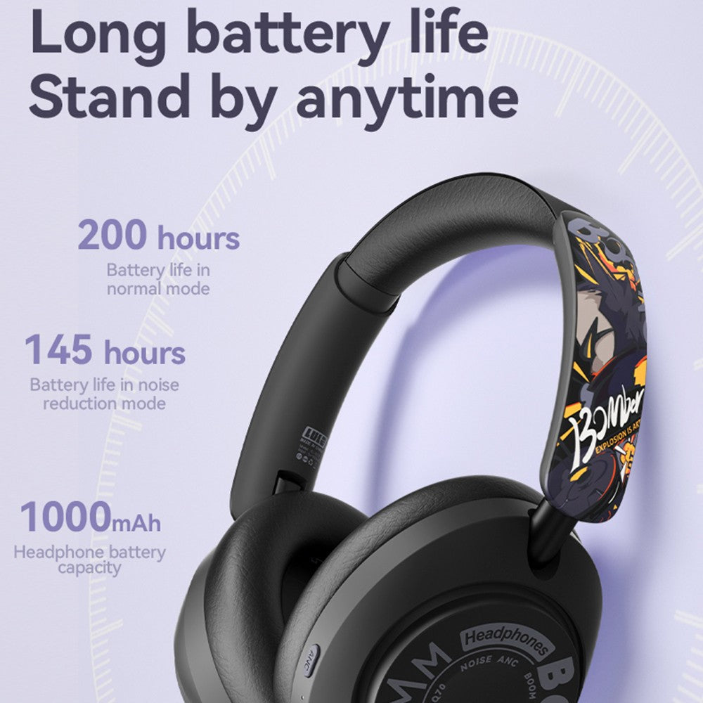 EL-GT3 Bluetooth-compatible Headphones ANC Noise Cancelling Over Ear Wireless Headset with 2.4G Receiver