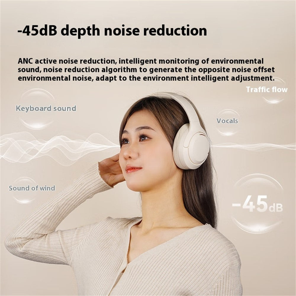 LANGSDOM HBN07 Wireless Headphone ANC Active Noise Cancelling Stereo Sound Bluetooth-Compatible Headset