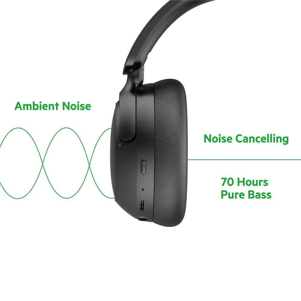 BUDI EP51B Wireless Noise Canceling Stereo Headphones Crystal Clear Calls Foldable Headset