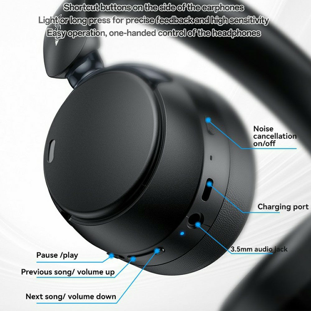 YESIDO EP11 Wireless Headphones ANC+ENC Bluetooth-Compatible Over-Ear Headset with Microphone