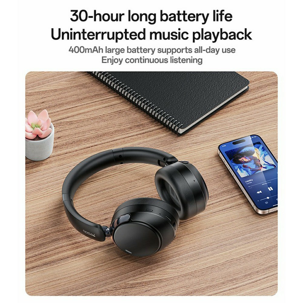 YESIDO EP11 Wireless Headphones ANC+ENC Bluetooth-Compatible Over-Ear Headset with Microphone