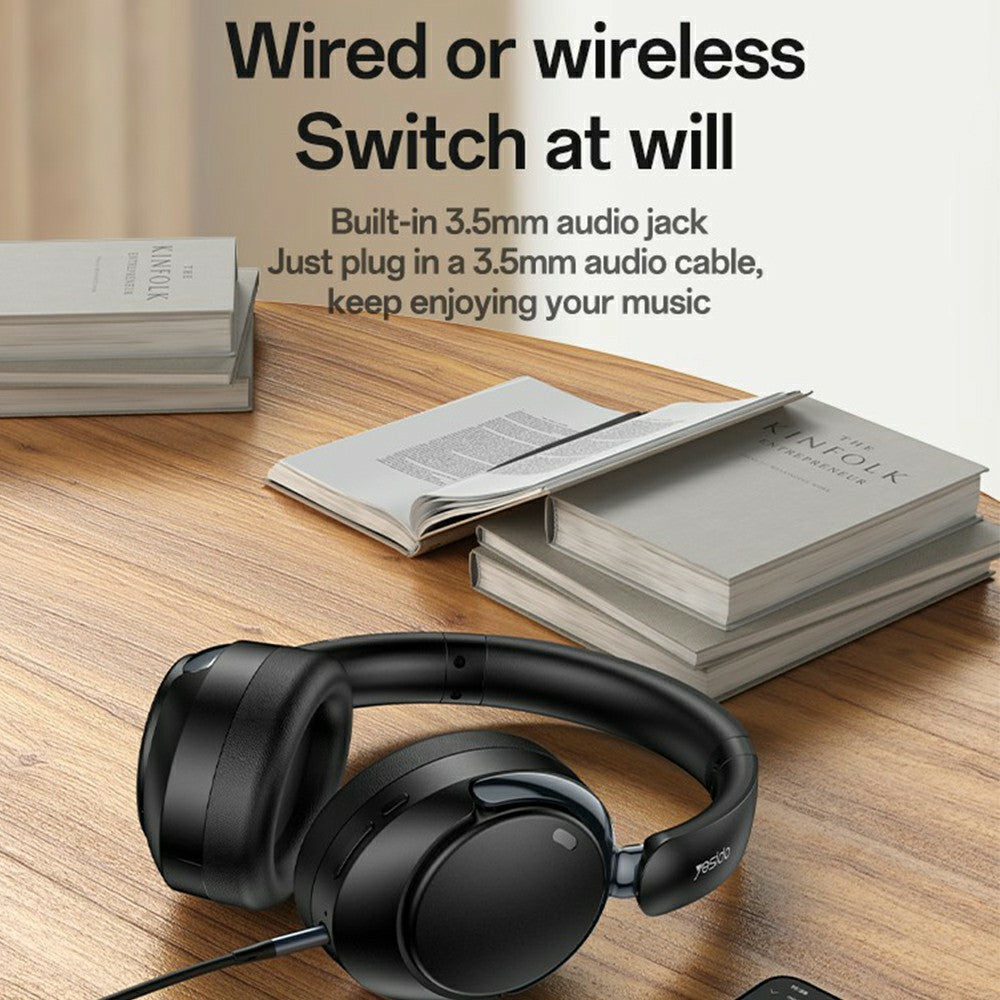 YESIDO EP11 Wireless Headphones ANC+ENC Bluetooth-Compatible Over-Ear Headset with Microphone