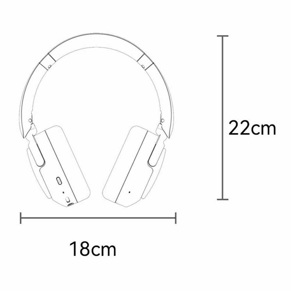 YESIDO EP11 Wireless Headphones ANC+ENC Bluetooth-Compatible Over-Ear Headset with Microphone