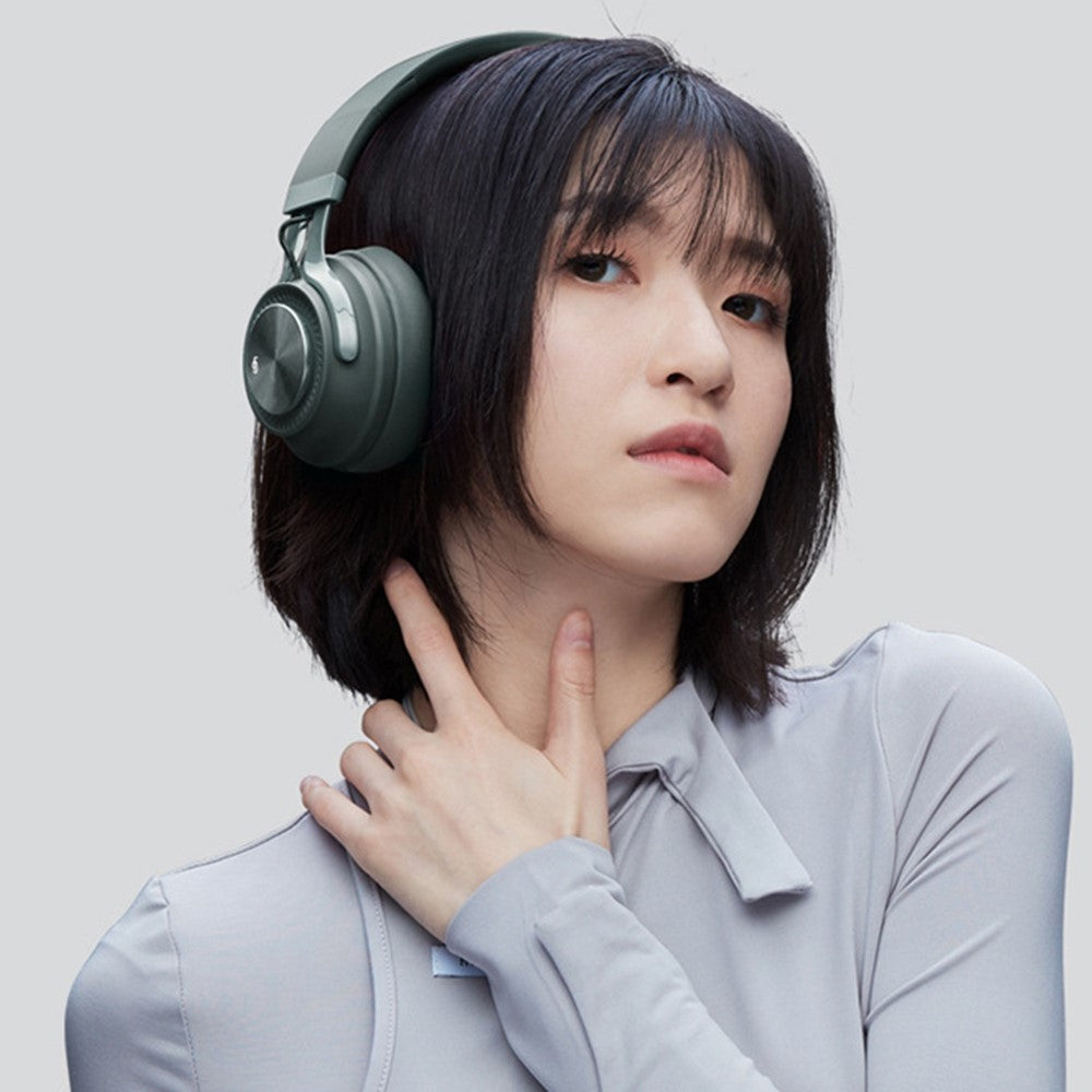 FINGERTIME Wireless Headset Foldable Bluetooth-compatible ANC Noise Cancelling Stereo Music Headphone