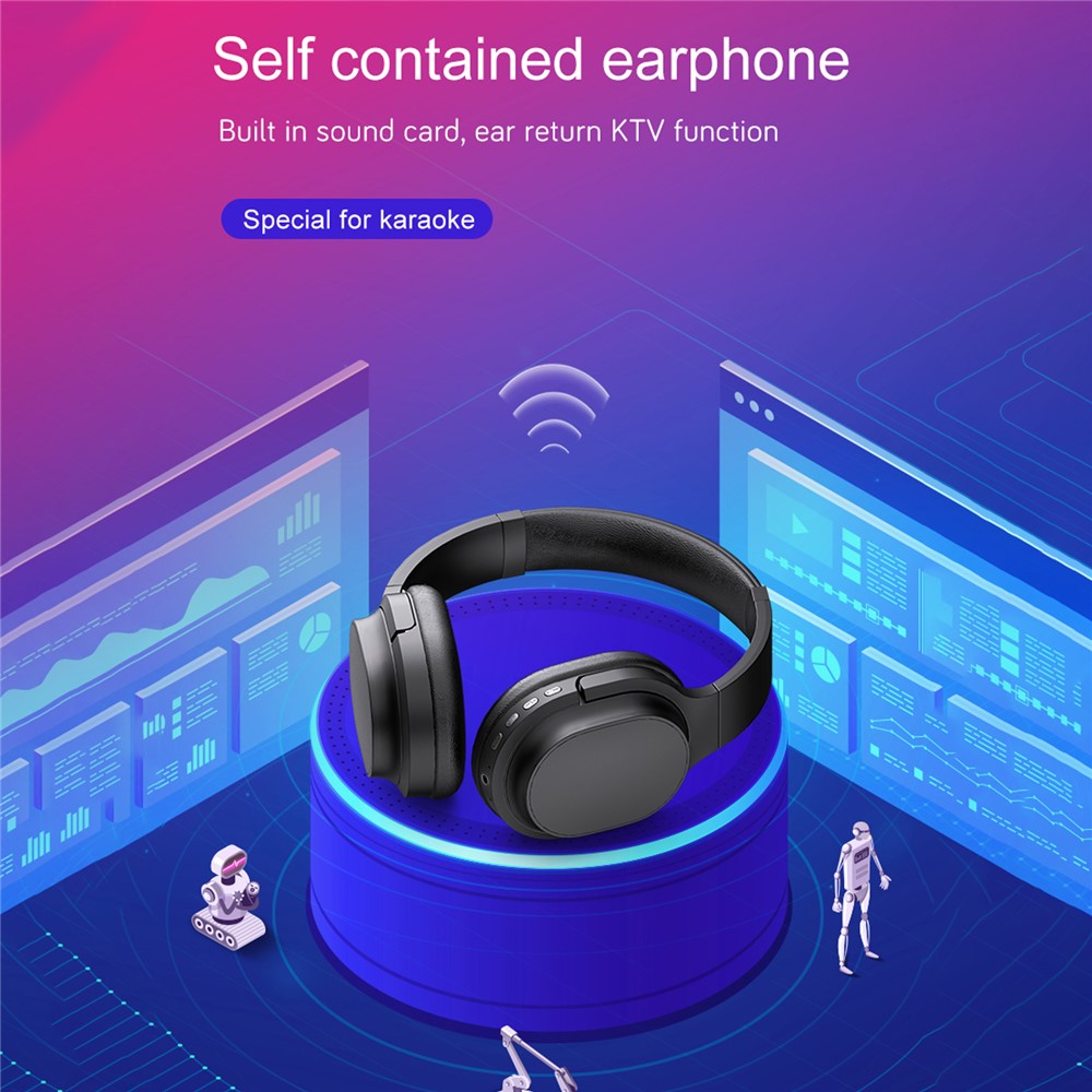 OY713 Over Ear Headset Bluetooth-compatible Headphones with Mic Support Earphone Monitor / AUX IN / TF Card