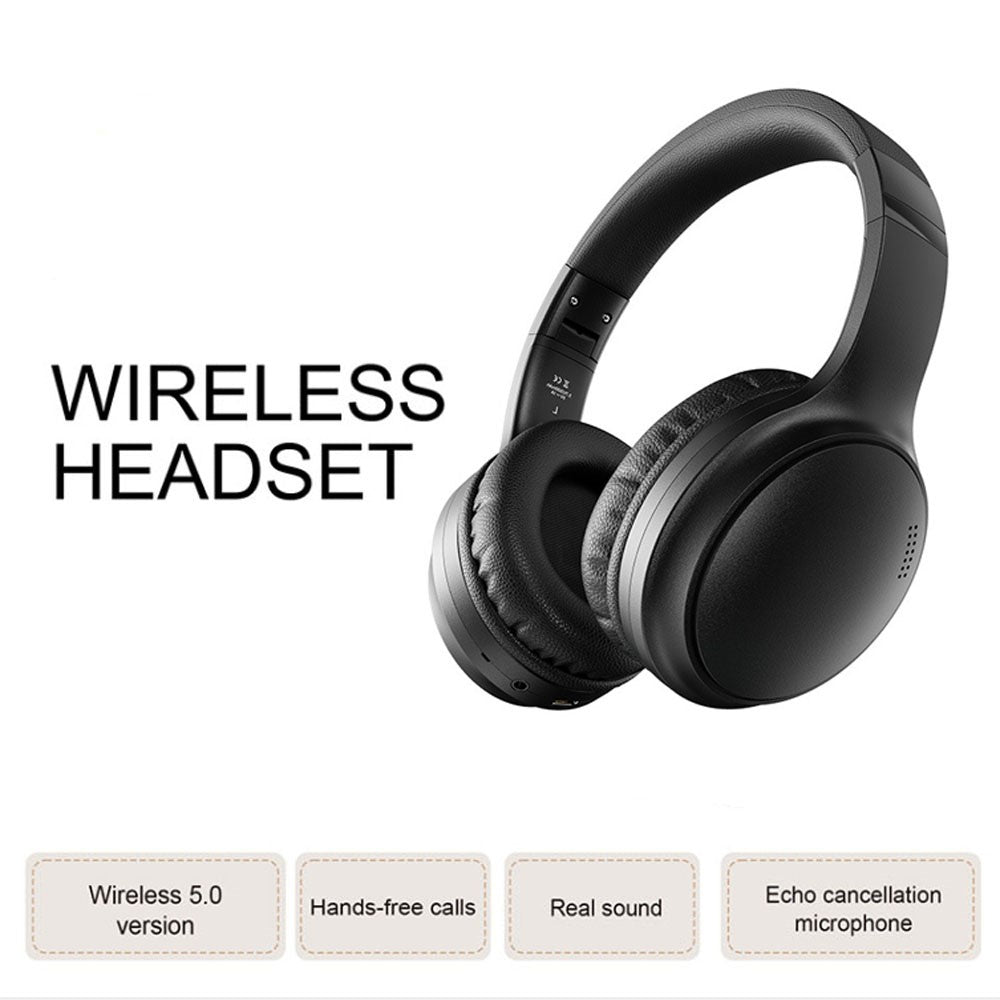 BT037 Bluetooth-compatible Noise Cancelling Headphones Over Ear ANC Wireless Deep Bass Headset