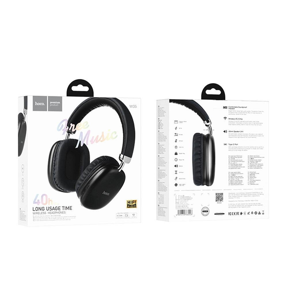 HOCO W35 Wireless Headphones Over Ear Bluetooth-compatible  5.3 Headset