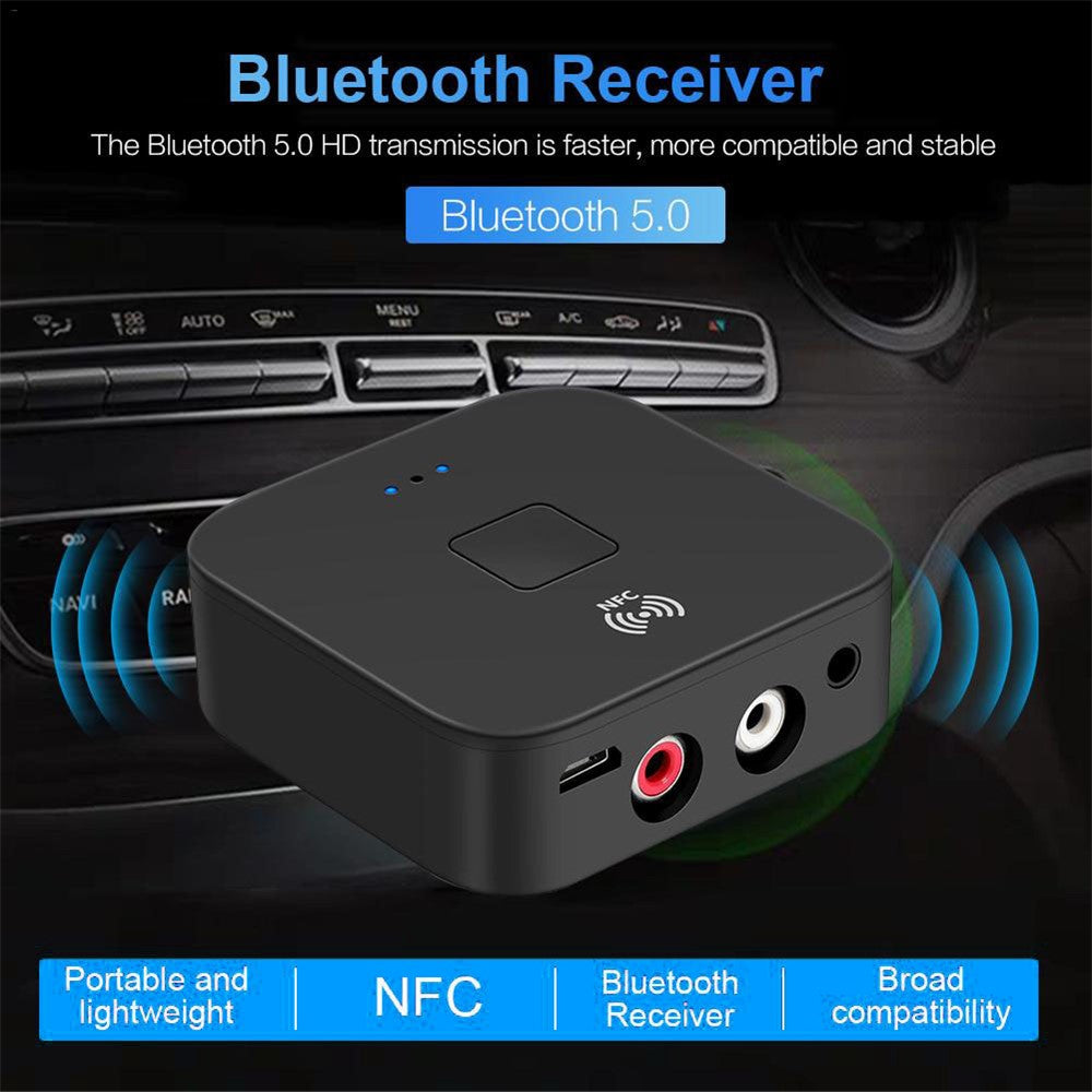 WB11 NFC Wireless Audio Receiver 3.5mm AUX 2RCA HIFI Stereo Audio Bluetooth-compatible 5.0 Adapter