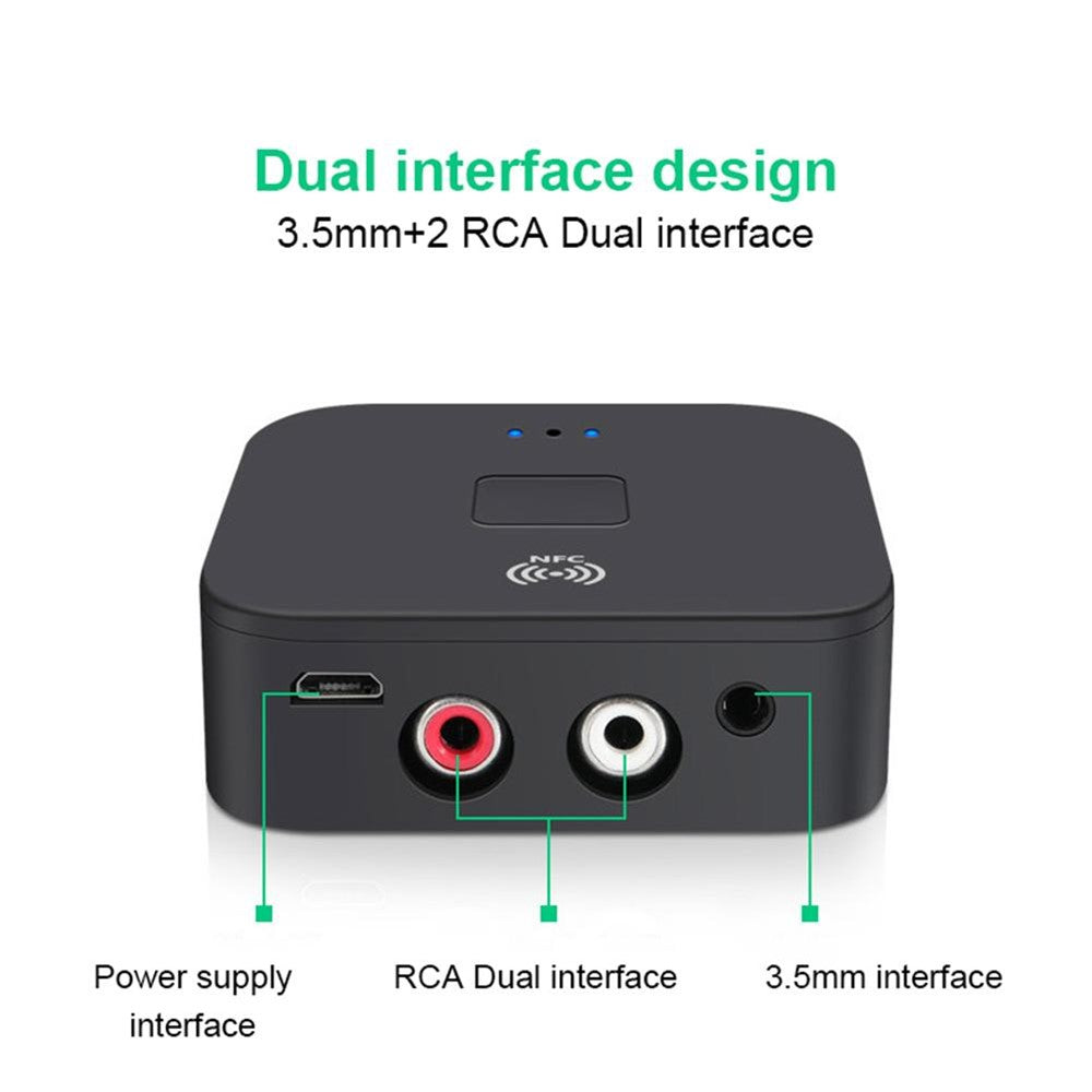 WB11 NFC Wireless Audio Receiver 3.5mm AUX 2RCA HIFI Stereo Audio Bluetooth-compatible 5.0 Adapter