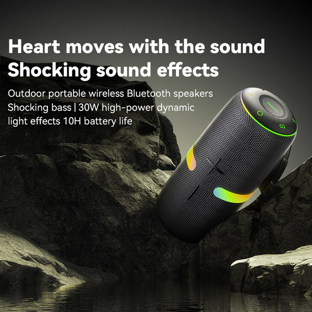 YESIDO YSW22 Portable Bluetooth-compatible Speaker RGB Light Waterproof Wireless Music Subwoofer