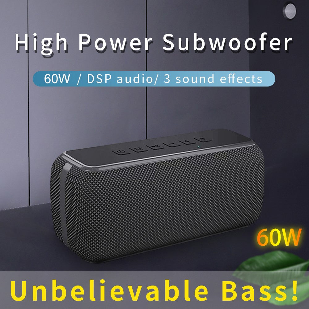 V7 Pro 60W Wireless Bluetooth-Compatible 5.0 Bass Speaker Rechargeable Waterproof Subwoofer