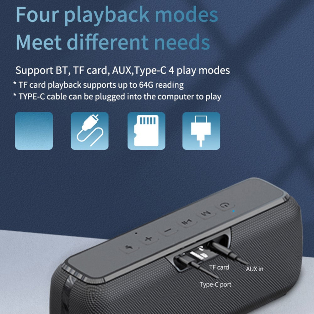 V7 Pro 60W Wireless Bluetooth-Compatible 5.0 Bass Speaker Rechargeable Waterproof Subwoofer