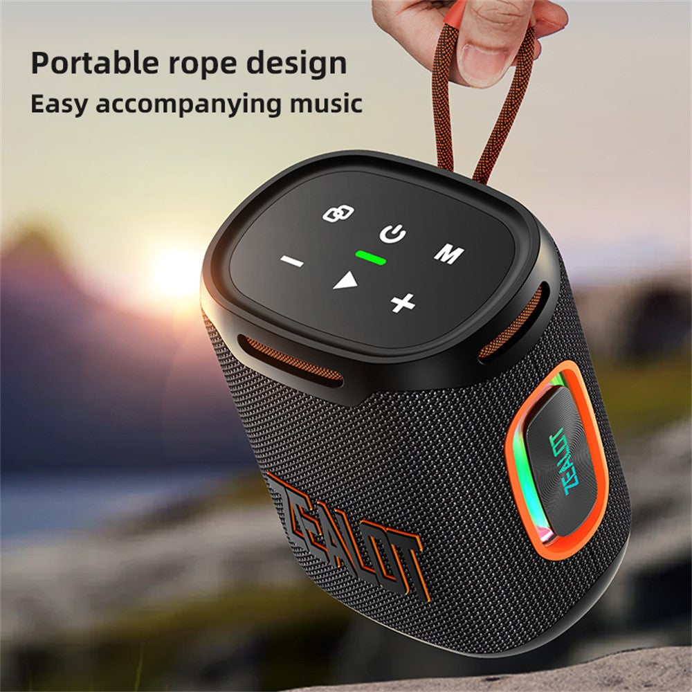 ZEALOT S122 Portable Bluetooth-compatible Speaker BT5.4 Subwoofer with LED Light Support TF U-Disk