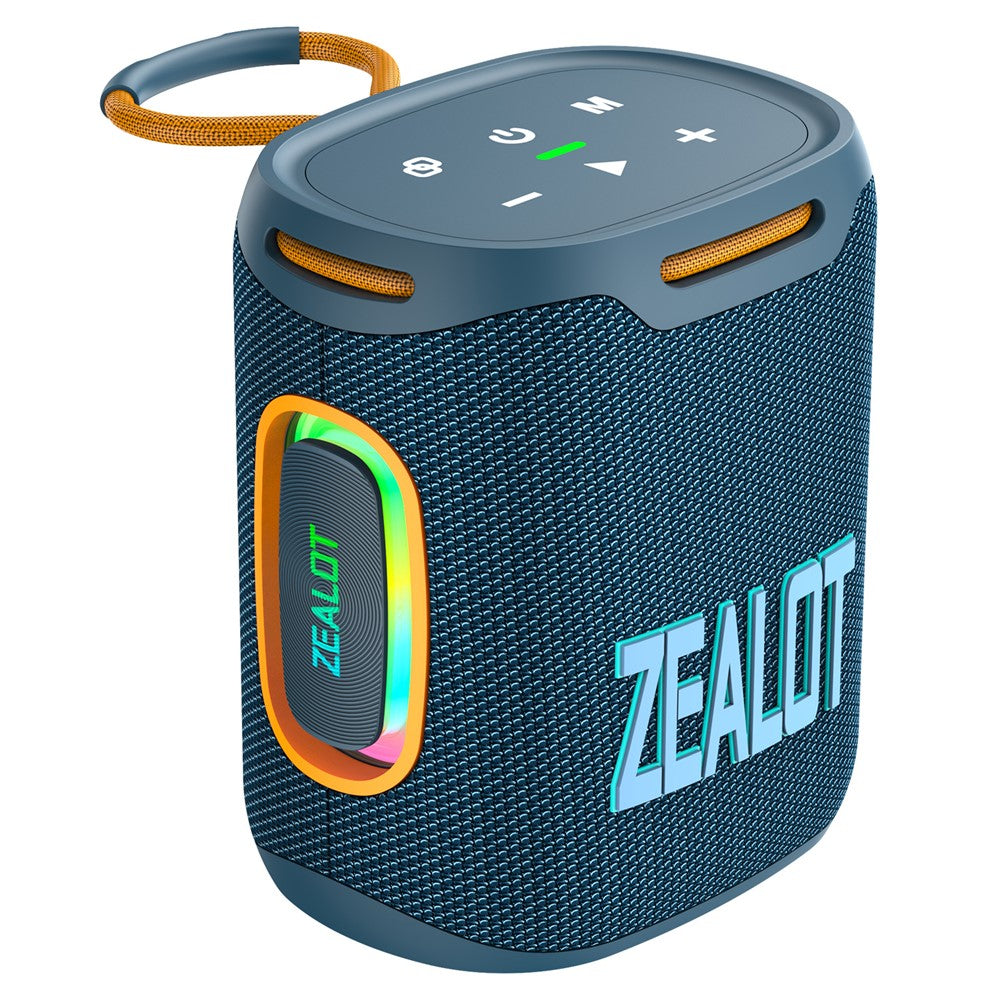 ZEALOT S122 Portable Bluetooth-compatible Speaker BT5.4 Subwoofer with LED Light Support TF U-Disk