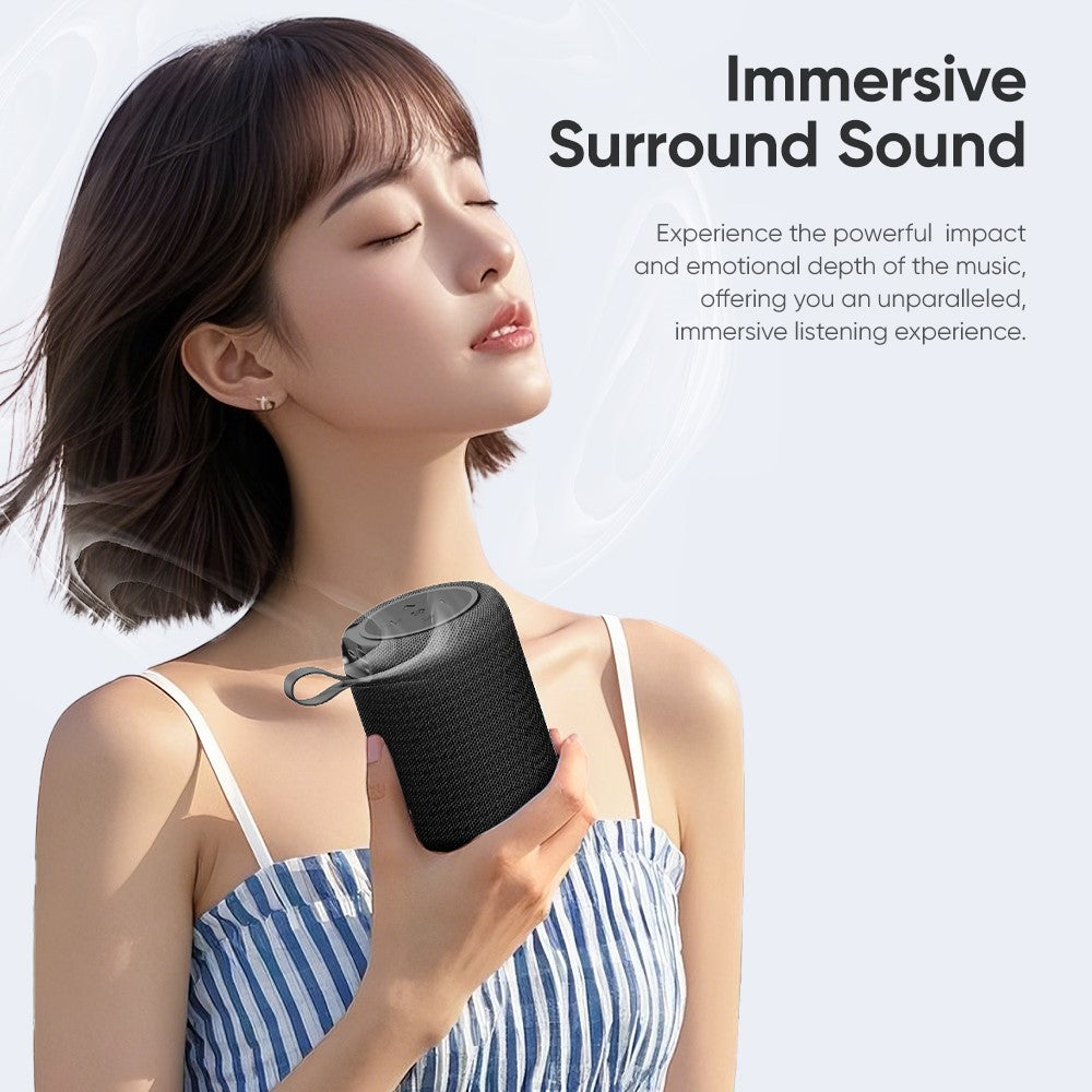 ROCK S56 Fabric Mesh BT Speaker with Ambient Light Stereo Sound Multi-Connection Portable Speaker