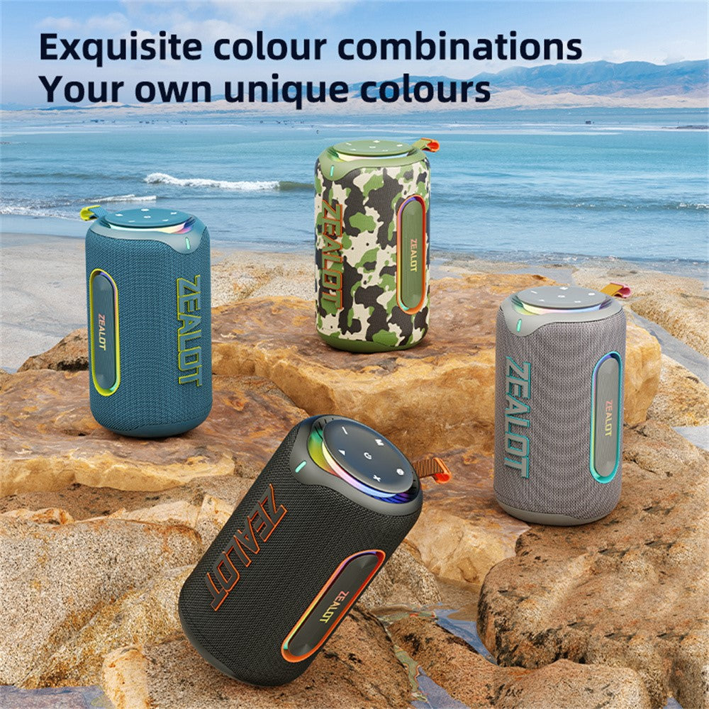 ZEALOT-MP1 Portable Bluetooth-Compatible Speaker 60W Enhanced Bass Waterproof Loudspeaker