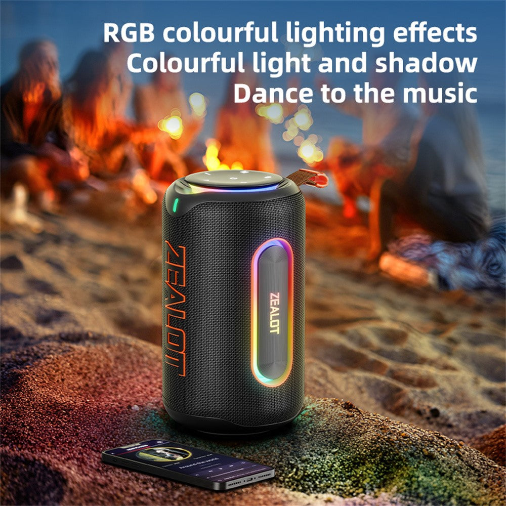 ZEALOT-MP1 Portable Bluetooth-Compatible Speaker 60W Enhanced Bass Waterproof Loudspeaker